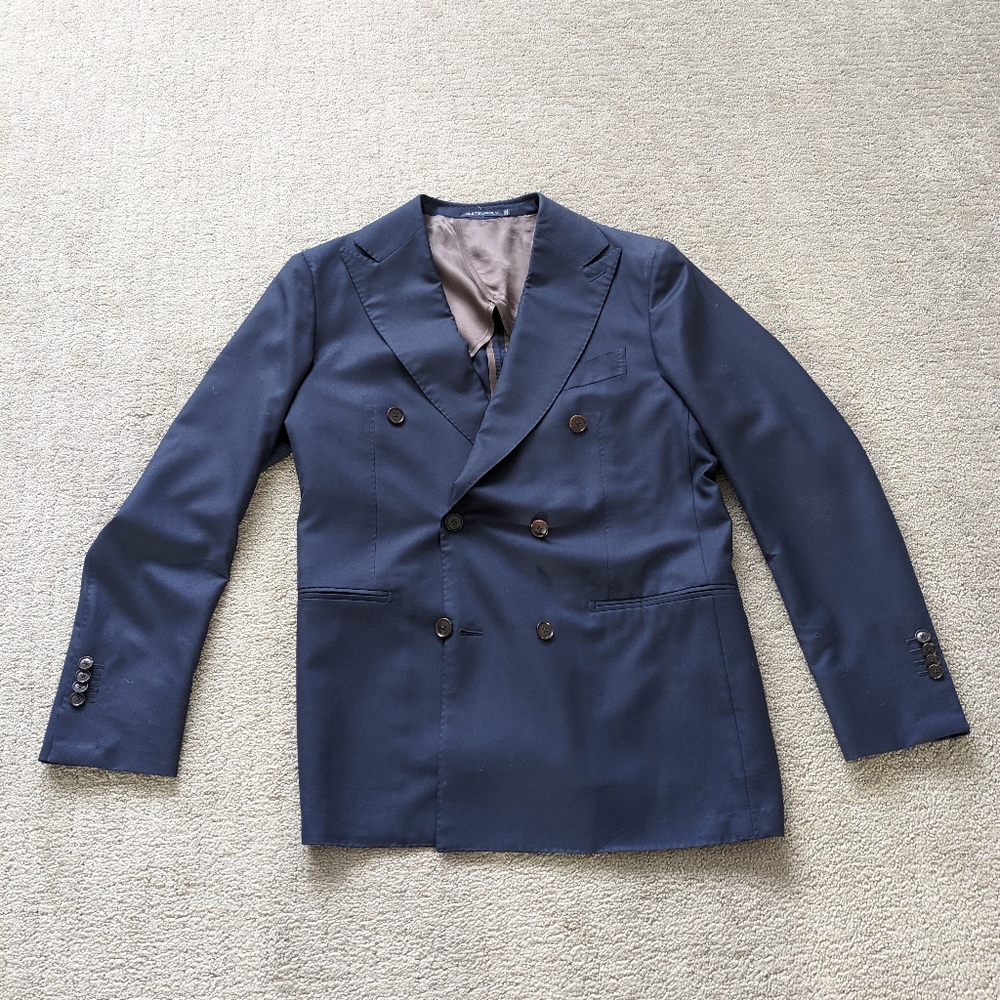 Suitsupply Jort Navy S150's Wool Double Breasted Suit